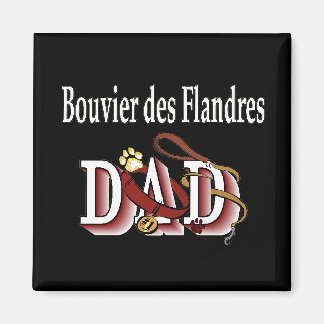 Imán Bouvier des Flandres dad Magnet (Frente)