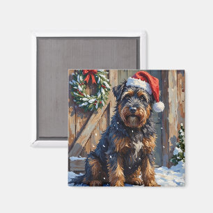Imán Bouvier des Flandres Navidad Granja Nevada