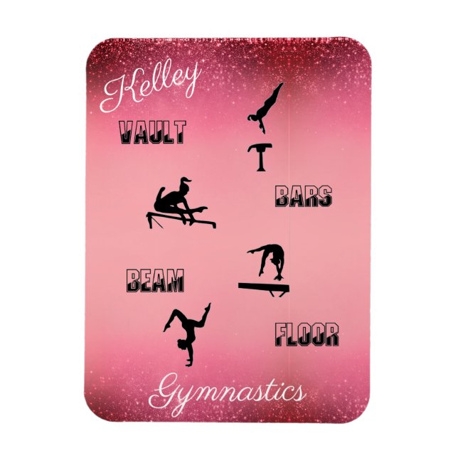 Imán Bóveda de gimnasia, bares, vigas, Personalizado de (Vertical)