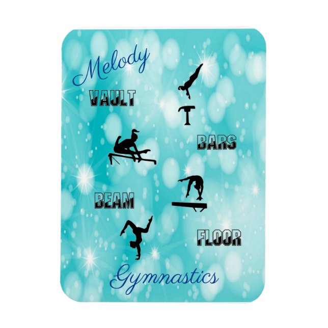 Imán Bóveda de gimnasia, bares, vigas, Personalizado de (Vertical)