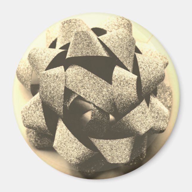 Imán Bow oro presente arco fiesta (Frente)