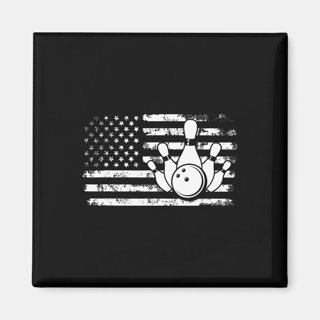 Imán Bowler de la Bandera Americana (Frente)