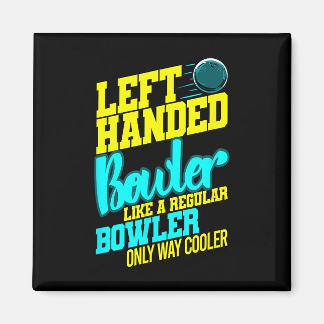 Imán Bowler de la izquierda con el tazón de tazón de Hu (Frente)