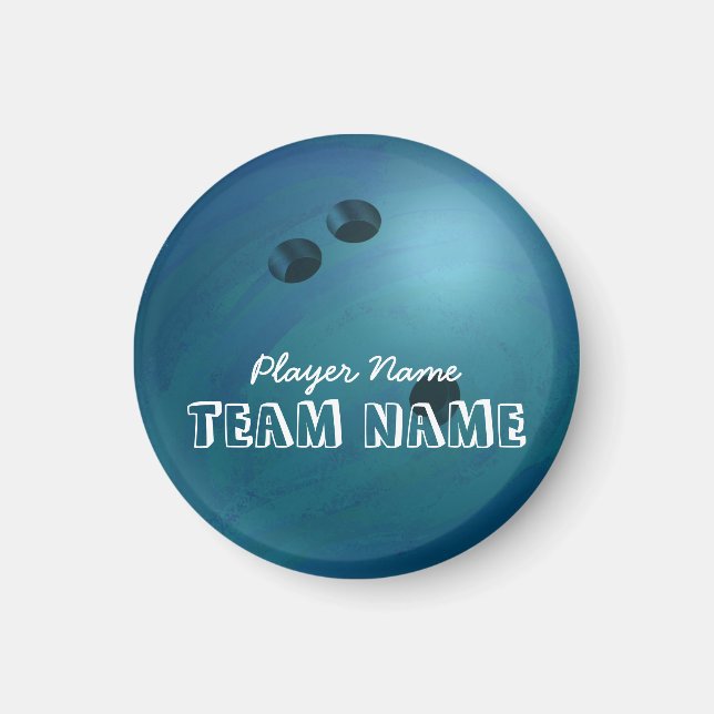 Imán Bowling Ball Blue (Frente)