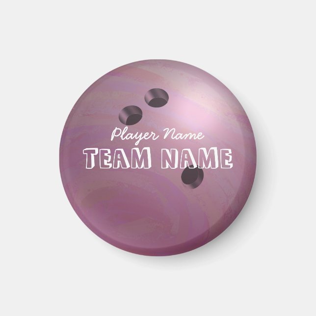 Imán Bowling Ball Pink (Frente)