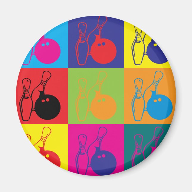 Imán Bowling Pop Art (Frente)