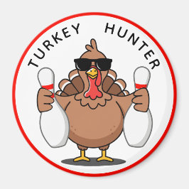 Imán Bowling Turkey Hunter Large Magnet