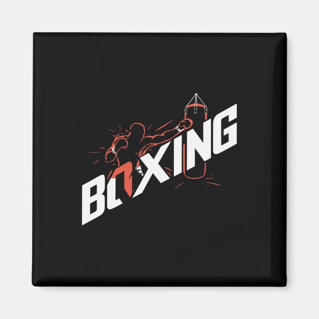 Imán Boxeador aficionado del boxeo de puño Boxeo kickbo (Frente)