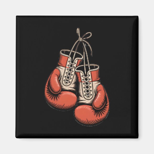 Imán Boxeador Boxeo Americano Tradicional Tattoo Art Fl (Frente)