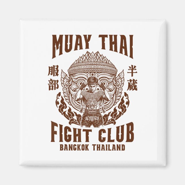 Imán Boxeador tailandés de boxeo en boxeo muay lucha ta (Frente)