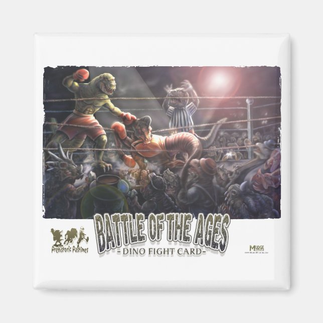 Imán Boxeo de Dinosaurios (Frente)