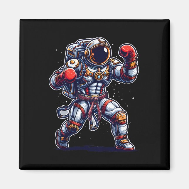 Imán Boxeo de Muay Thai Astronauta Karate Kickboxing Ma (Frente)