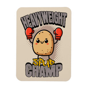 Imán Boxeo de Patata Campeón Peso Pesado Spud