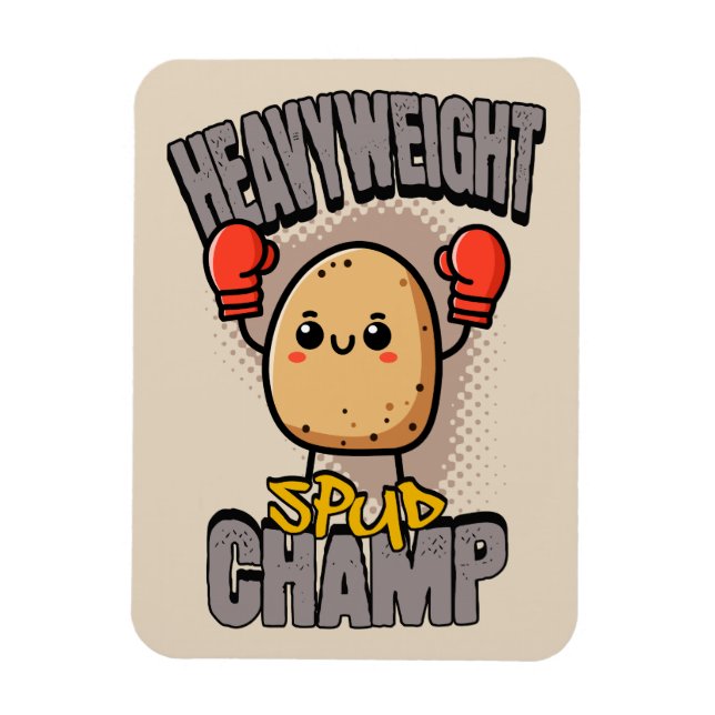 Imán Boxeo de Patata Campeón Peso Pesado Spud (Vertical)