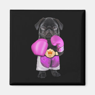Imán Boxeo de Perro Pug Boxing Gracioso Fitness Gym ent