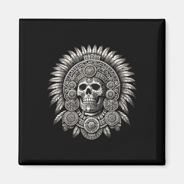 Imán Boxeo del Orgullo Mexicano Azteca Mictlantecuhtli (Frente)