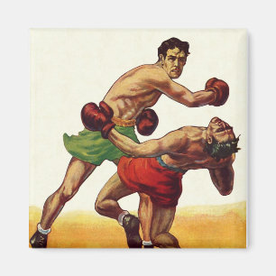 Imán Boxeo Deportivo Antiguo, Boxeadores en una Pelea