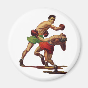 Imán Boxeo deportivo de época, boxeadores en lucha