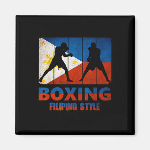 Imán Boxeo Filipino de Estilo Vintage