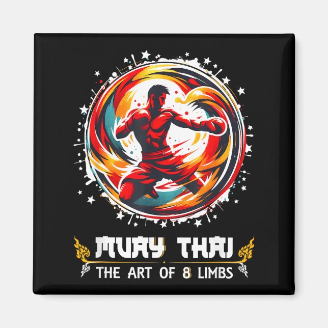 Imán Boxeo Tailandés Muay Thai Kickboxing MMA Arte Boxe (Frente)