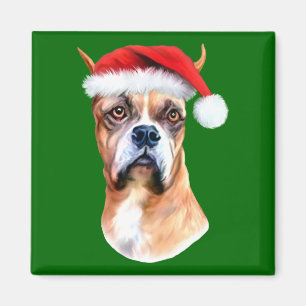 Imán Boxer con gorro de Santa