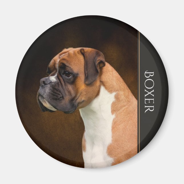 Imán Boxer Dog Magnet (Frente)