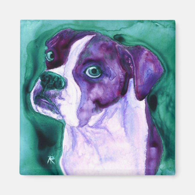 Imán Boxer Dog Square Magnet - "Not Me" (Frente)