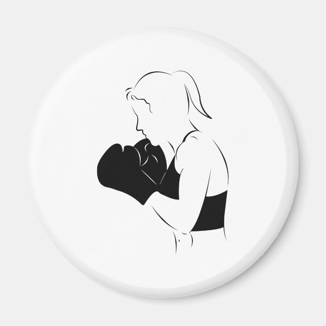 Imán Boxer femenino (Frente)