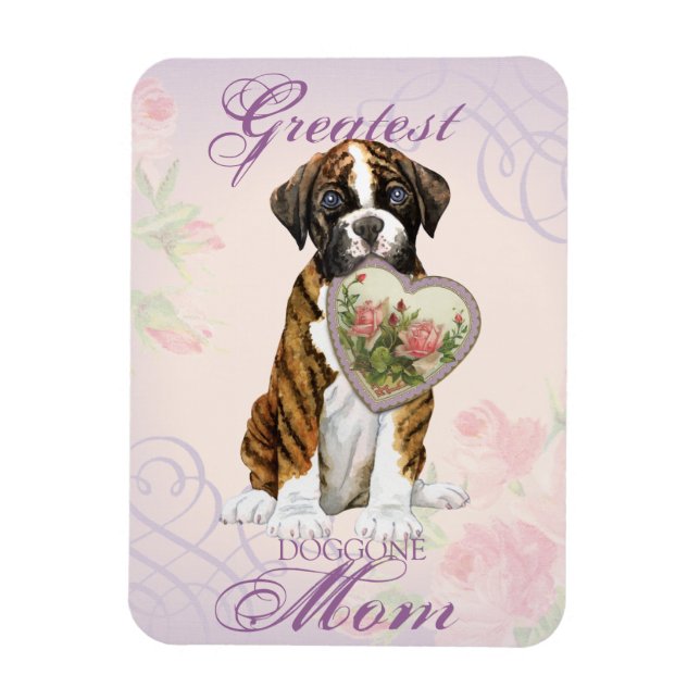 Imán Boxer Heart Mom (Vertical)