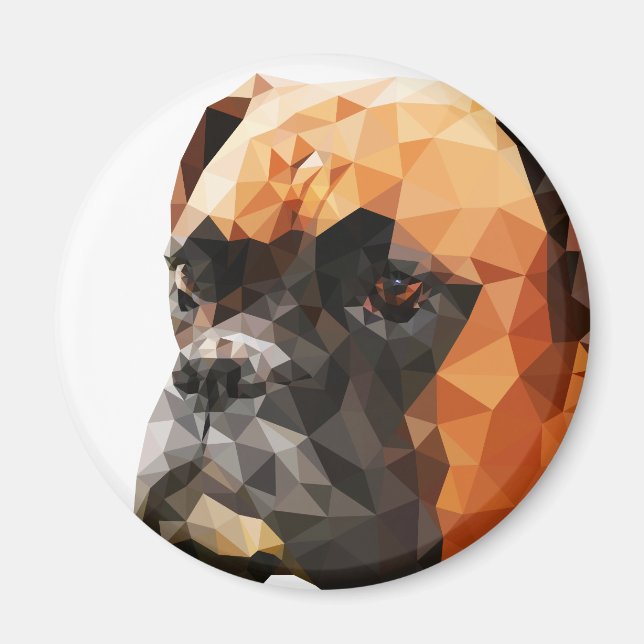 Imán Boxer Low Poly Art (Frente)