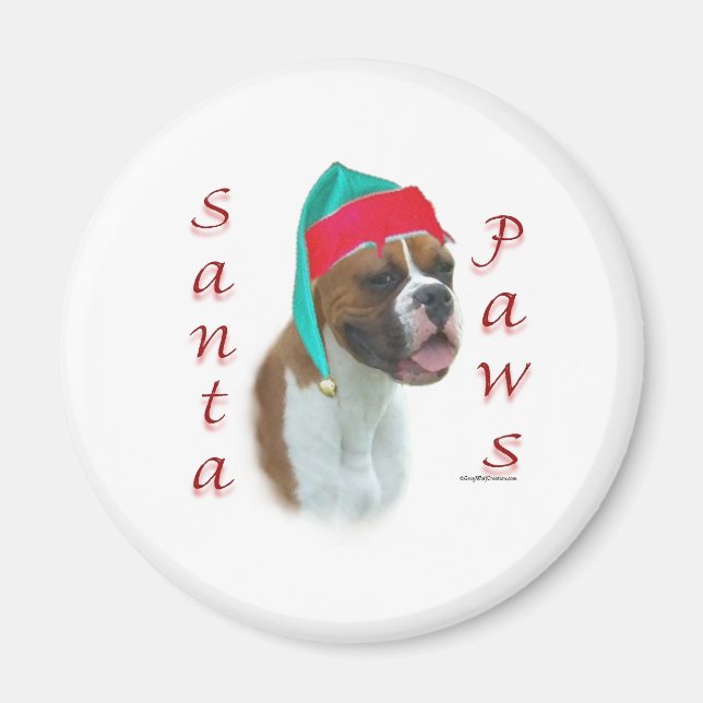 Imán Boxer Santa Paws (Frente)