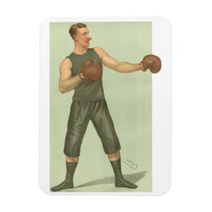 Imán Boxer vintage con largos viajes verdes