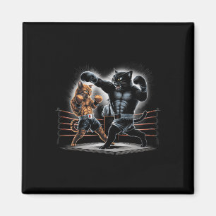Imán Boxing Cats Kitty Boxing Amantes del diseño gráfic