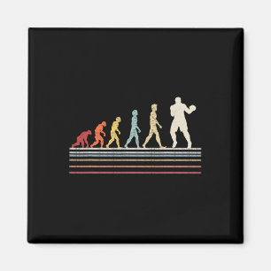 Imán Boxing Evolution Funny Boxer Gift Retro Vintage Bo