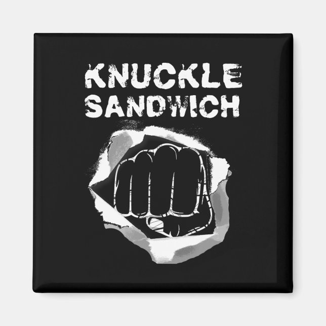 Imán Boxing Fist Punch Knuckle Sandwich Boxer (Frente)