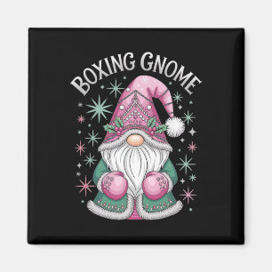 Imán Boxing Gnome Navidades Holiday Fun