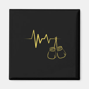 Imán Boxing Heartbeat Design Cute Boxing Lover Boxeador
