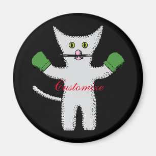 Imán Boxing Kitten con Mittens_Cove