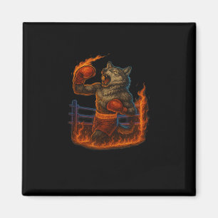 Imán Boxing Lover Wolf Mma Fighter Werewolf Beth Gym