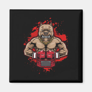 Imán Boxing Pit Bull ama a Pitbulls Workout Dog Animal