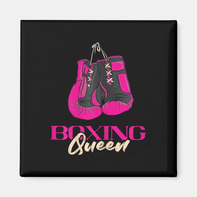 Imán Boxing Queen Kickboxer Kickboxing Boxing Guantes d (Frente)