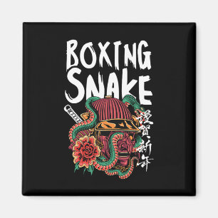Imán Boxing Snake Japonés Samurai Guerrero Cobra Fighti