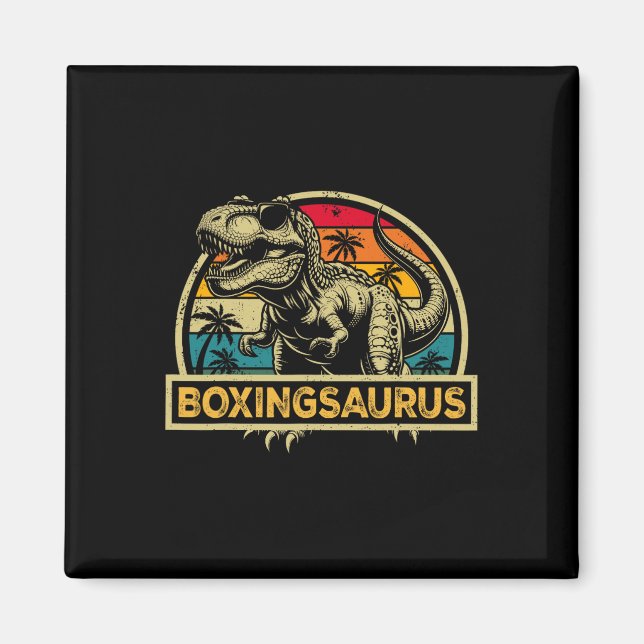 Imán Boxingsaurus T Rex Dinosaur Boxeo Saurus Familia M (Frente)