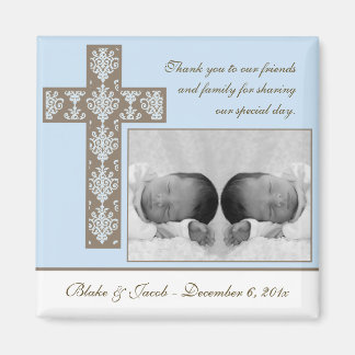 Imán Boy Baptism/Christening Favor - Fotos Magnet