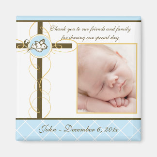 Imán Boy Baptism/Christening Favor - Fotos Magnet
