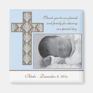 Imán Boy Baptism/Christening Favor - Fotos Magnet