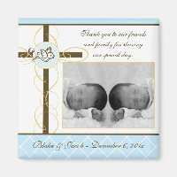 Boy Baptism/Christening Favor - Fotos Magnet