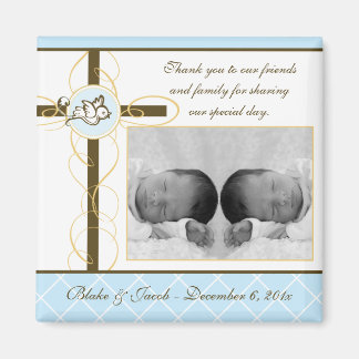 Imán Boy Baptism/Christening Favor - Fotos Magnet