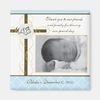 Boy Baptism/Christening Favor - Fotos Magnet