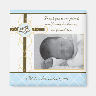 Imán Boy Baptism/Christening Favor - Fotos Magnet
